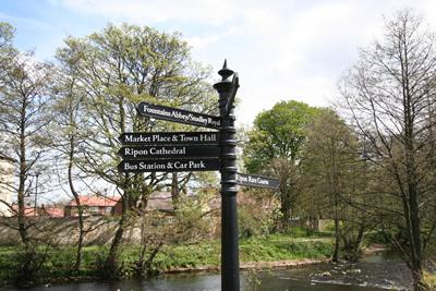 Traditional Signpost In Ripon