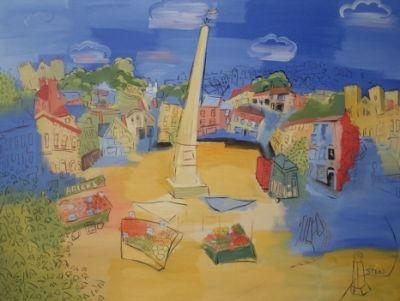 Ripon Market Square, Oil On Canvas